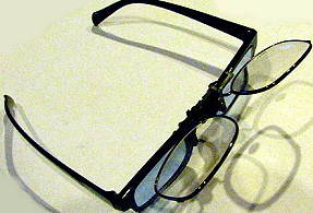 Devardi Glass~ Aero-Pro Optics Green #3 Clip-on Flip-up Glasses ~  Lampworking 